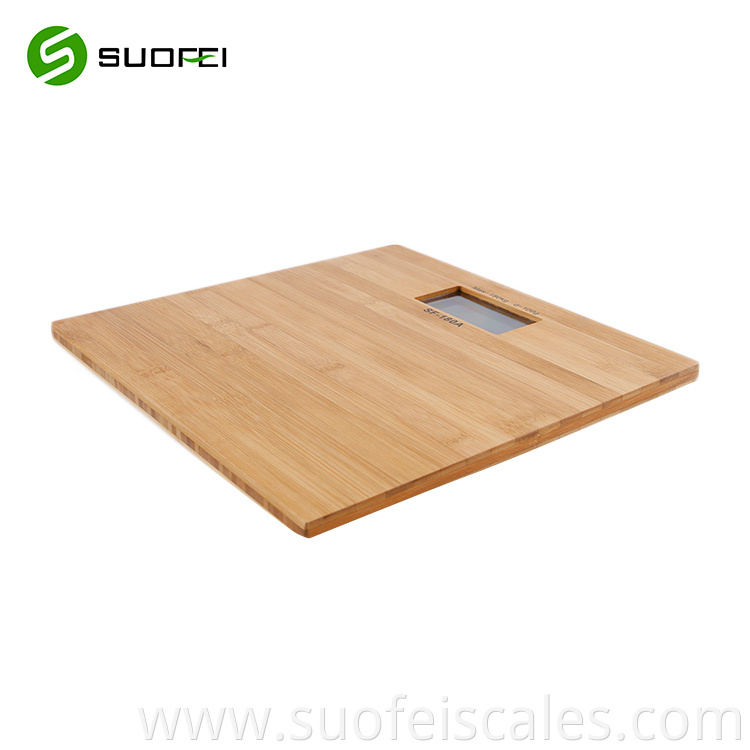 sf180A HOT SALE bamboo digital body weight scale electronic bathroom wooden scale